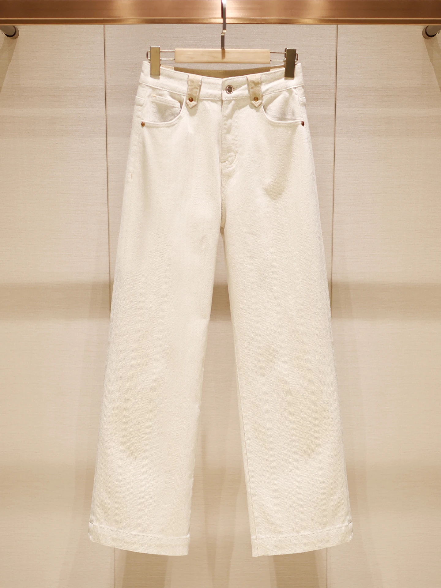 

High Waist Wide Leg Casual Straight Cut Jeans Women's Light Wa Denim Pants Comfortable Breathable Pure Color Autumn New Arr...