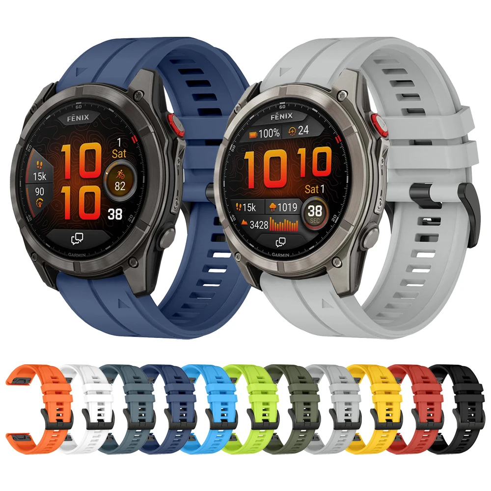 QuickFit 26 mm 22 mm Band für Garmin Fenix 8 Pro/Epix E 6 6X 7 7X/Tactix/Quatix/Instinct 3/MARQ/D2 Mach 2 47 mm 51 mm Silikonarmband