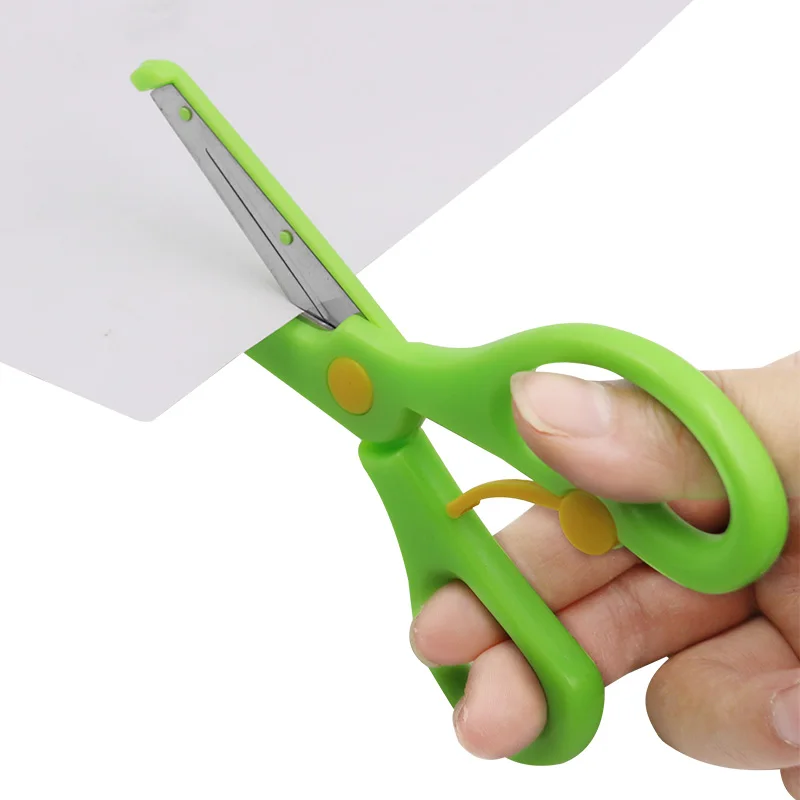 Children\'s Safety Scissors Labor-Saving Cartoon Manual Paper-Cut Student Kids  Handmade Cutters