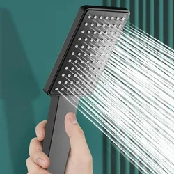 Square Shower Head With Enlarged Water Outlet Shower Bathroom Super Pressurized Thickened and Shatter-resistant Shower Head Set