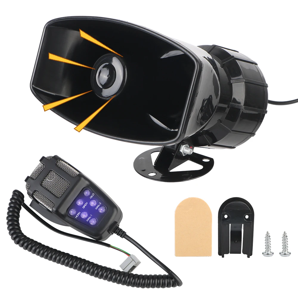 Автомобильный Звуковой Сигнал, Полицейская Сирена, Зарядное Устройство Для Мотоцикла, Многоцветный Звуковой Сигнал, 7 Звуков