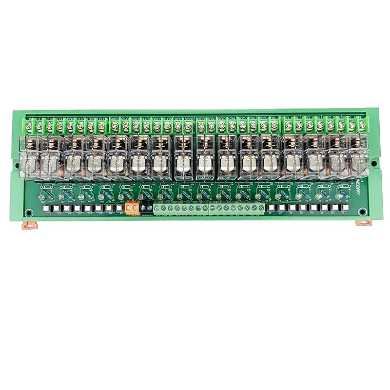 16A DIN Rail Mount Relay Control Module Board With Manual Operation Button for Industrial Automation Circuit Switch