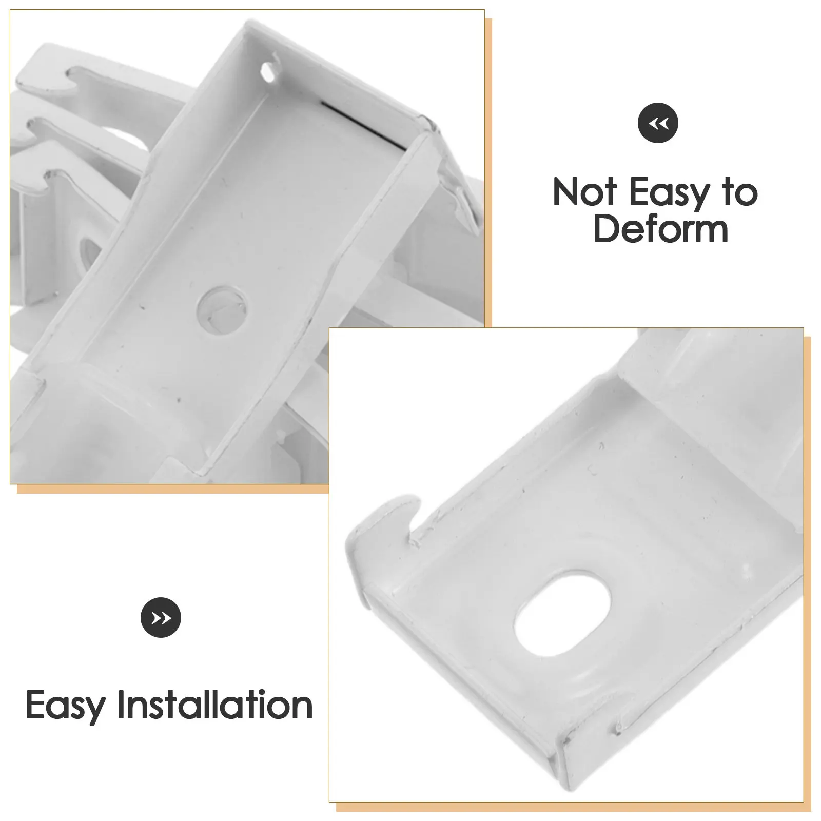 12Pcs Curtain Track Mounting Brackets Iron Material Easy Install Compatible with Most Rails Ceiling Wall Window Curtain Hardware