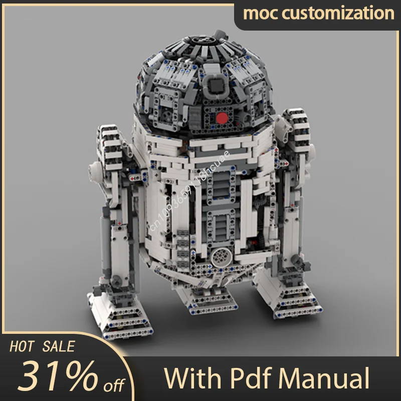 2612pcs Moc-42100 Star Battle R2-D2 Robot Model Building Blocks Bricks Diy Creative Assembly Educational Toy Gift