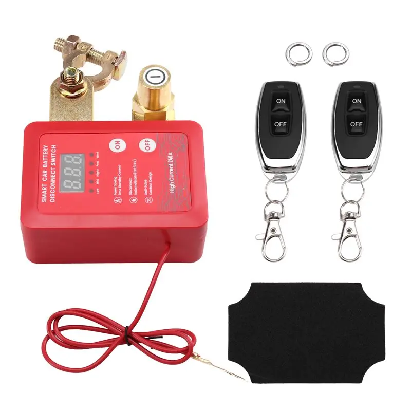 

A20K - Выключатель массы для автомобильных и лодочных аккумуляторов 12В/24В 240А, умный цифровой с дистанционным управлением, автоматическое отключение питания