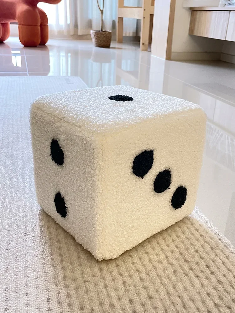 Dice chair stool floor furniture decorations living room decorations moving gift creative shoe changing stool