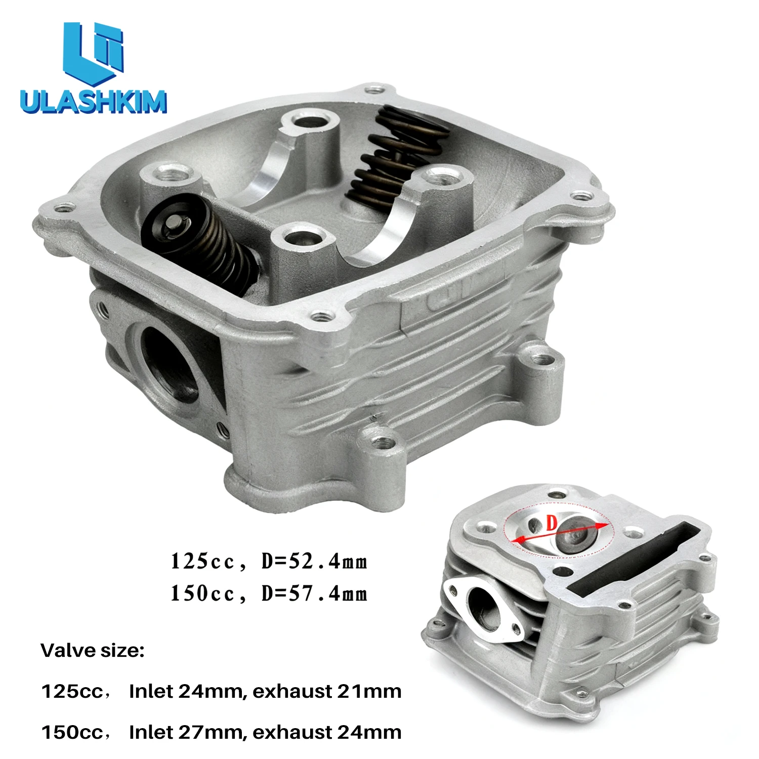 Scooter Accessories GY6 125-150 Cylinder Head Assembly Heroic 125 150 Euro 2 Cylinder Head