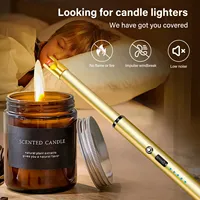 HOT Windproof Single Arc Pulse Electric Lighter Power Display USB Charging Candle Metal Open Flame Gas Lighter Kitchen Tools