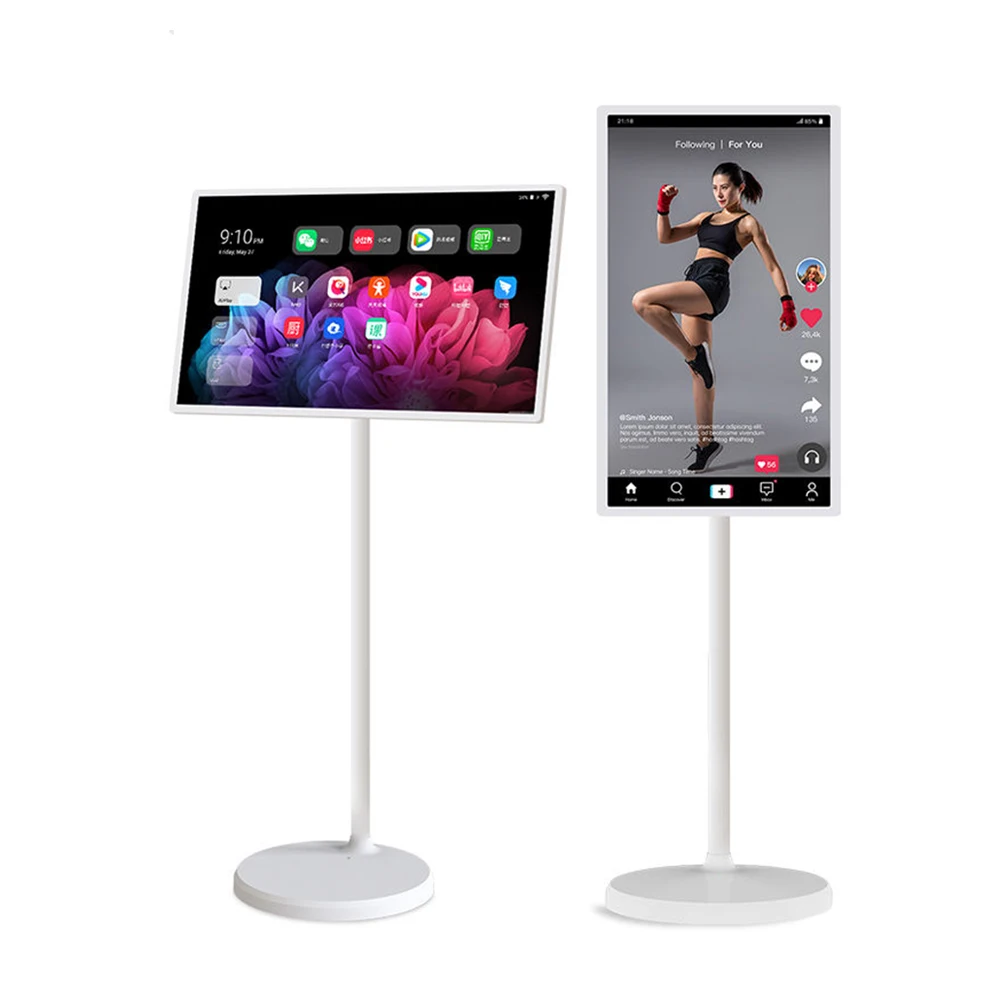 

Напольная подставка 21,5 дюймов от Smart TV с сенсорным экраном Android-системы Портативный мини-телевизор с ЖК-дисплеем