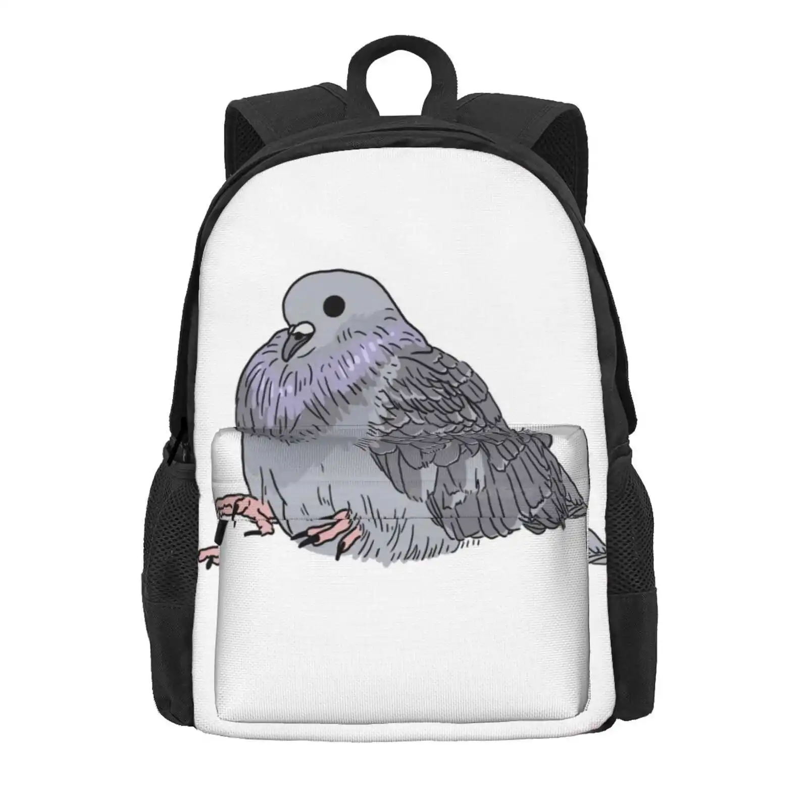 Fat Pigeon Hot Sale Schoolbag Backpack Fashion Bags Kawaii Pigeons Doves Cute Birds Adorable Alixe Lemon