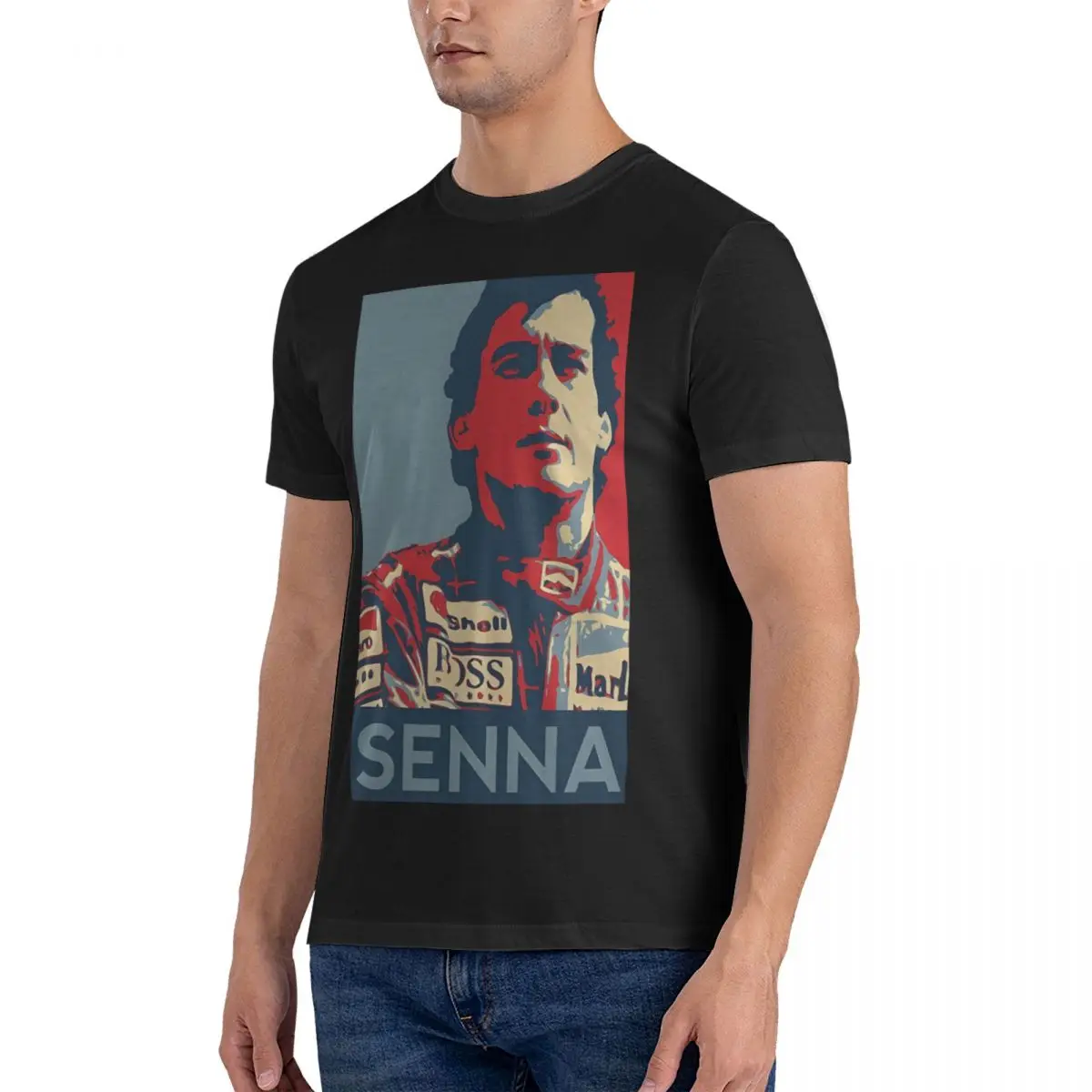 Casual Art T-Shirts Men Crew Neck Pure Cotton T Shirt Ayrton Senna Short Sleeve Tee Shirt 6XL Tops