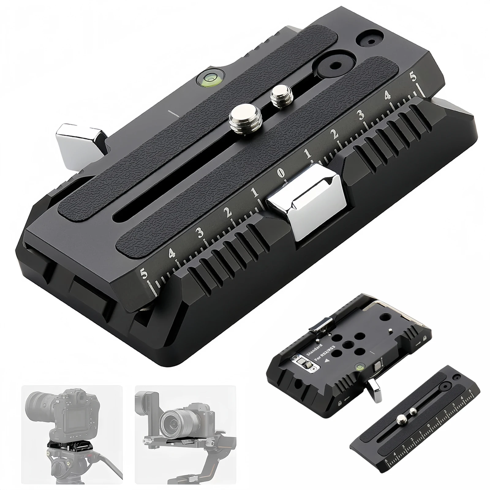 Lanxire 120mm Statyw z płytką szybkiego zwalniania i zestawem zacisków do Manfrotto 501 502 DJI Gimbals QR Plate, uchwyt szybkiego zwalniania aparatu