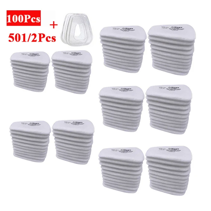 

Wholesale 5N11 Industry Cotton Filters 501 Cover Replaceable For 6200/7502/6800 Gas Dust Proof Mask Respirator Accessories