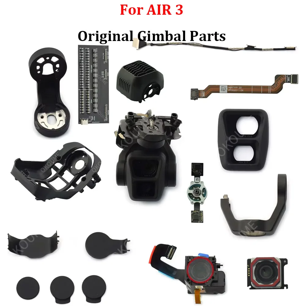 Original Gimbal Parts for AIR 3 Gimbal Camera Frame Cover PTZ Signal Flex Cable Roll Yaw Arm/Motor Dampener Mount Repair Parts