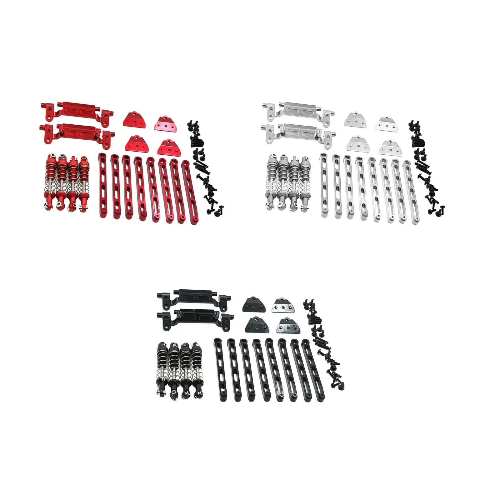 

1:12 Scale RC Car Metal Upgrade Kits Complete Set Tie Rods Shock Absorber Plate for MN78 Vehicles RC Car Crawler DIY Accessories