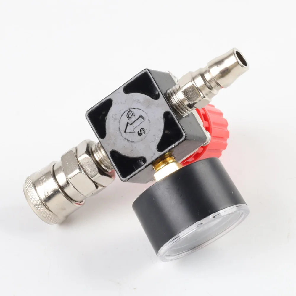 Air Compressor 120PSI Gauge Regulator Valve Square Iron German Interface Pneumatic Control Switch Component Gear
