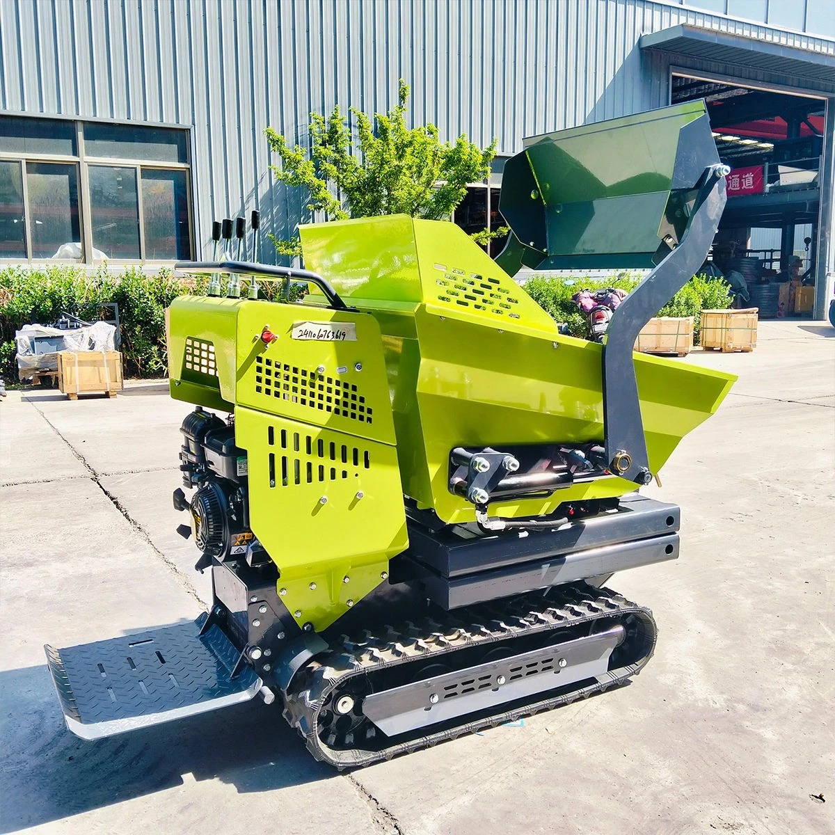 Mini Dumper Tracks Loaders Mini Crawler Dumper for Orchard Garden Self Loading Tracked Power Barrow Carrier Machine Tipper