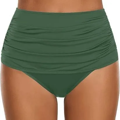 Woman Swimsuits Swim Shorts High Waist Black Swimming Shorts Butt Lifting Navy Blue Bathing Shorts Tankini Beach Shorts Solid view 4
