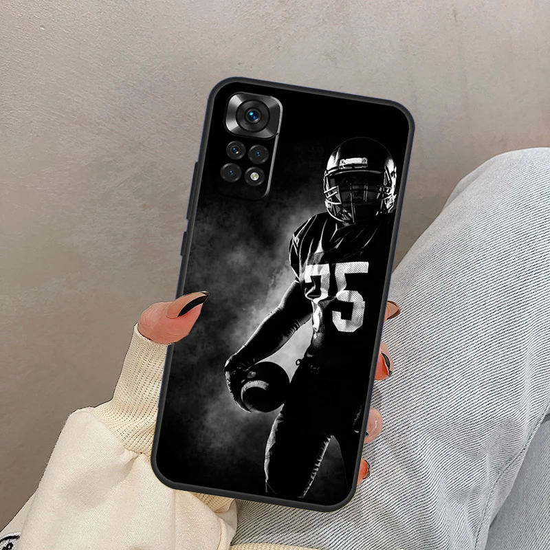 كرة القدم الأمريكية لشاومي ريدمي نوت 14 13 9 10 11 12 برو 11S 12S حافظة لهاتف ريدمي 15 C 13C 12C 10C 14C #5