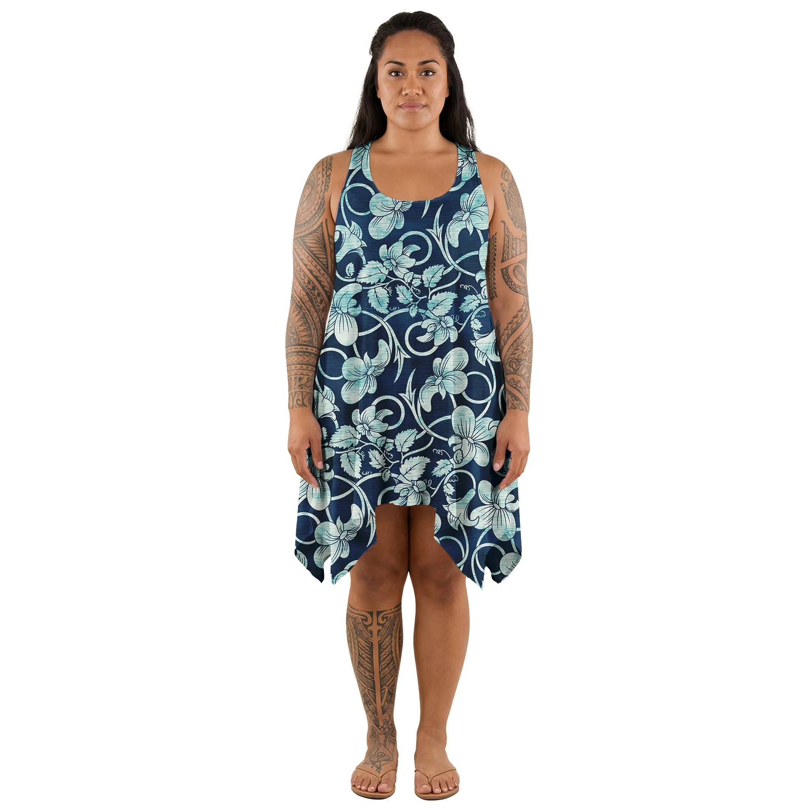 High Quality Custom Samoan Tribal Women Tank Tops Short Skirts Polynesian Plus Size Elegant Dresses Hawaiian Island Dress Ladies - view 4