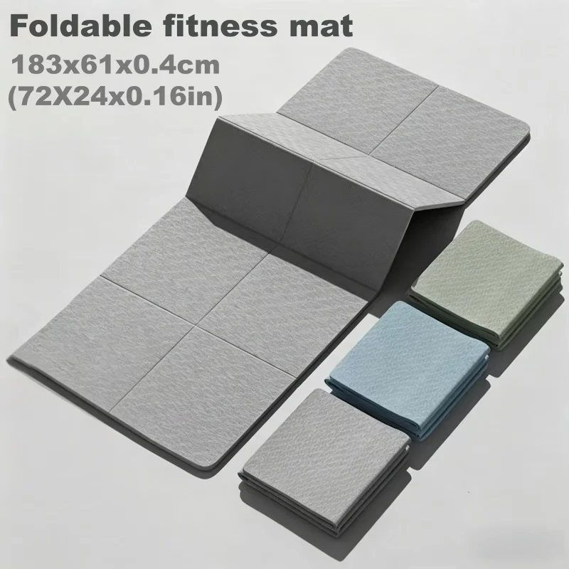 Утолщенный звукоизоляционный коврик для йоги, домашний коврик для фитнеса, шумопоглощающий, нескользящий, складной, для спортзала, высокоэластичный коврик для упражнений
