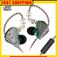 KZ ZSX Pro HIFI Earphones 12 Unit Music Earbuds Game Headsets 5BA+1DD Hybrid Drive Custom Replaceable Cable Monitor Headphone