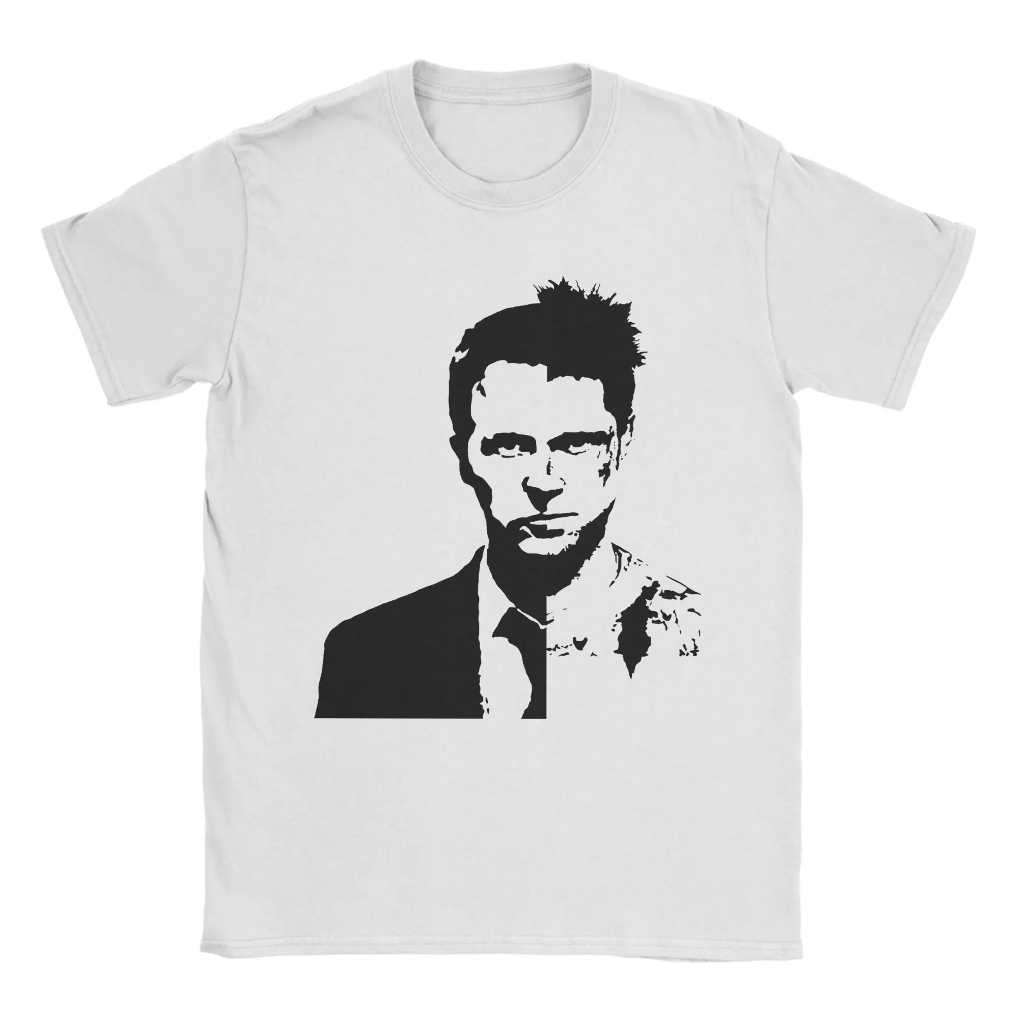 Funny FIGHT CLUB  T-Shirt Men Round Neck Short Sleeve Tops Retro Movie 100%Cotton Summer TopsTops
