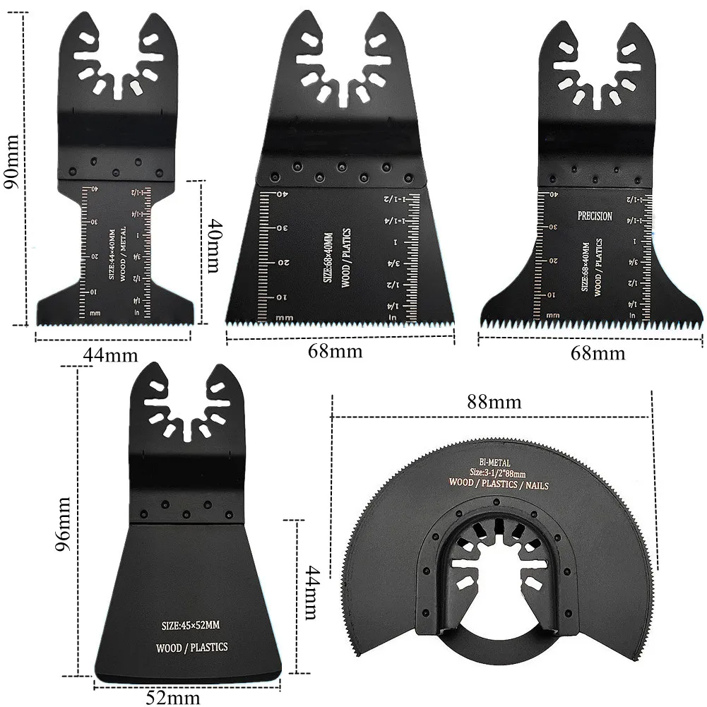 Imagem -03 - Oscilante Multi Tool Saw Blade Troca Rápida Fein Black & Decker Bosch Chicago Roybi Milwaukee Makita Artesão Dewalt 15 Peças