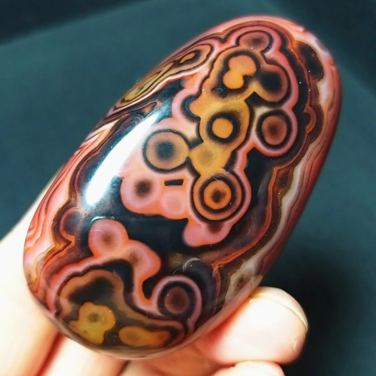 4PC Banded Agate Mountain Gem, Banded Pattern, Polished Tumbled, Shelf Display, Natural Stone, Crystal Collection, Table Display