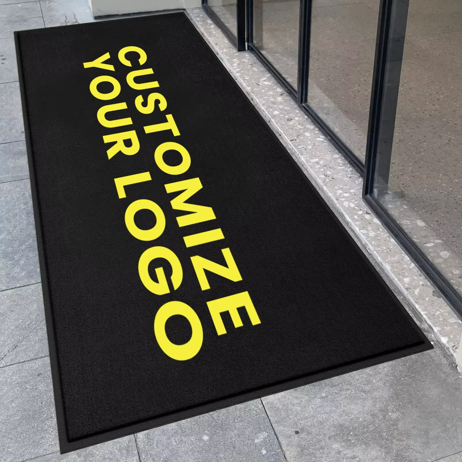 Personalized commercial printed welcome entrance nitriel rubber rug carpet logo commercial floor door mats