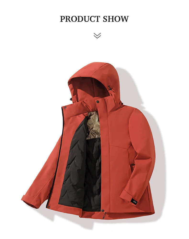 LNGXO Unisex Winter Warme Wasserdichte Jacke Wandern Klettern Trekking Skifahren Regenmantel Männer Frauen Winddichte Fleece Windjacke – Detail 13