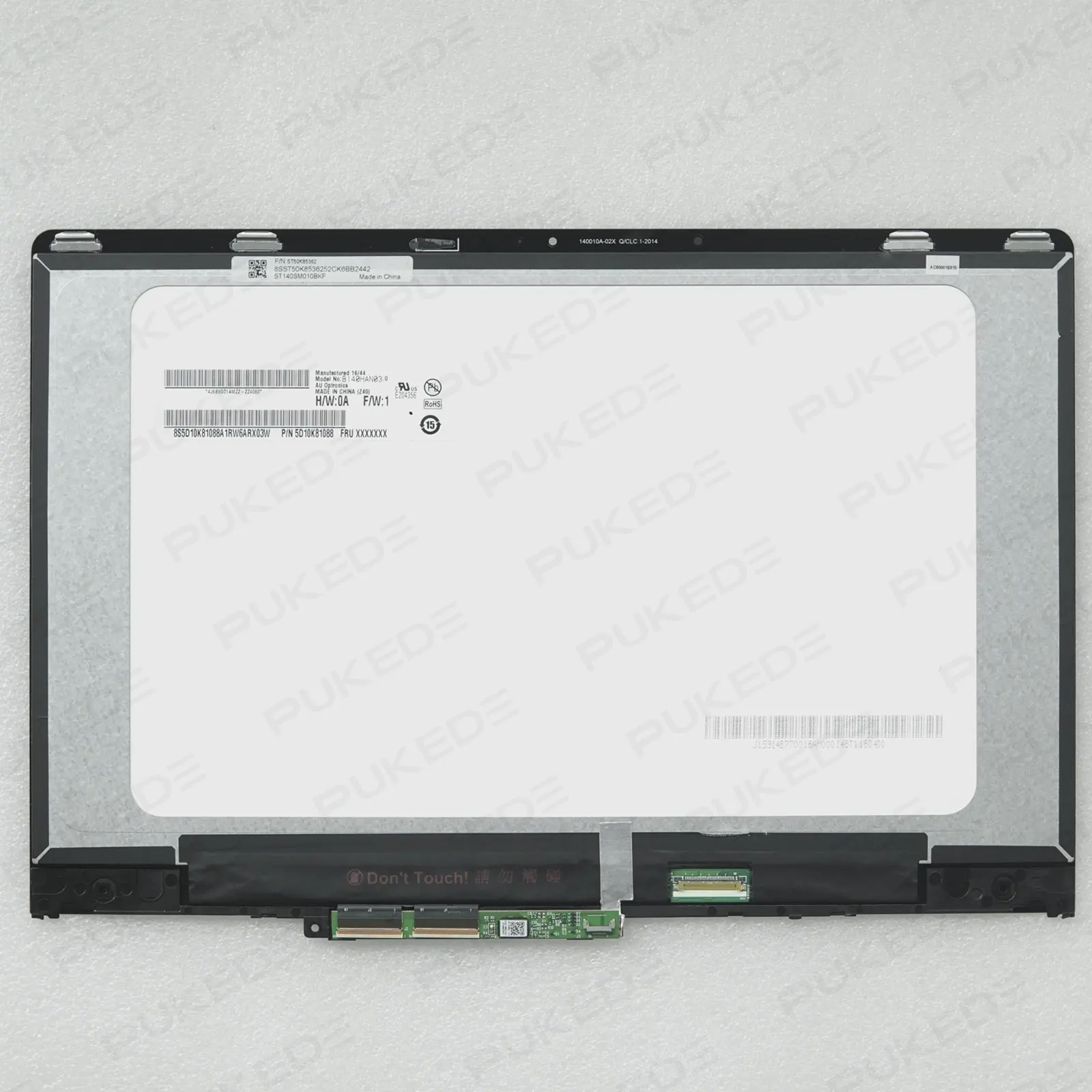 

for Lenovo Yoga 710-14 710-14IKB 80V4 710-14ISK 80TY 14.0”inch LCD Touch Screen Digitizer Assembly+With fram FRU:5D10M14182