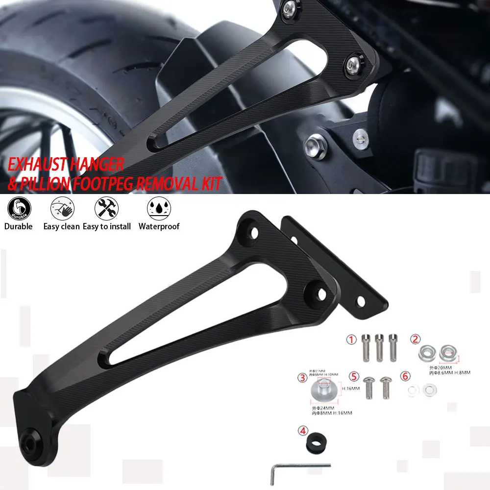 

FOR Kawasaki Z 900RS Z900RS Cafe/Performance 2018-2020 Performance Rear Foot Pegs Footrest Blanking Plate Exhaust Hanger Bracket