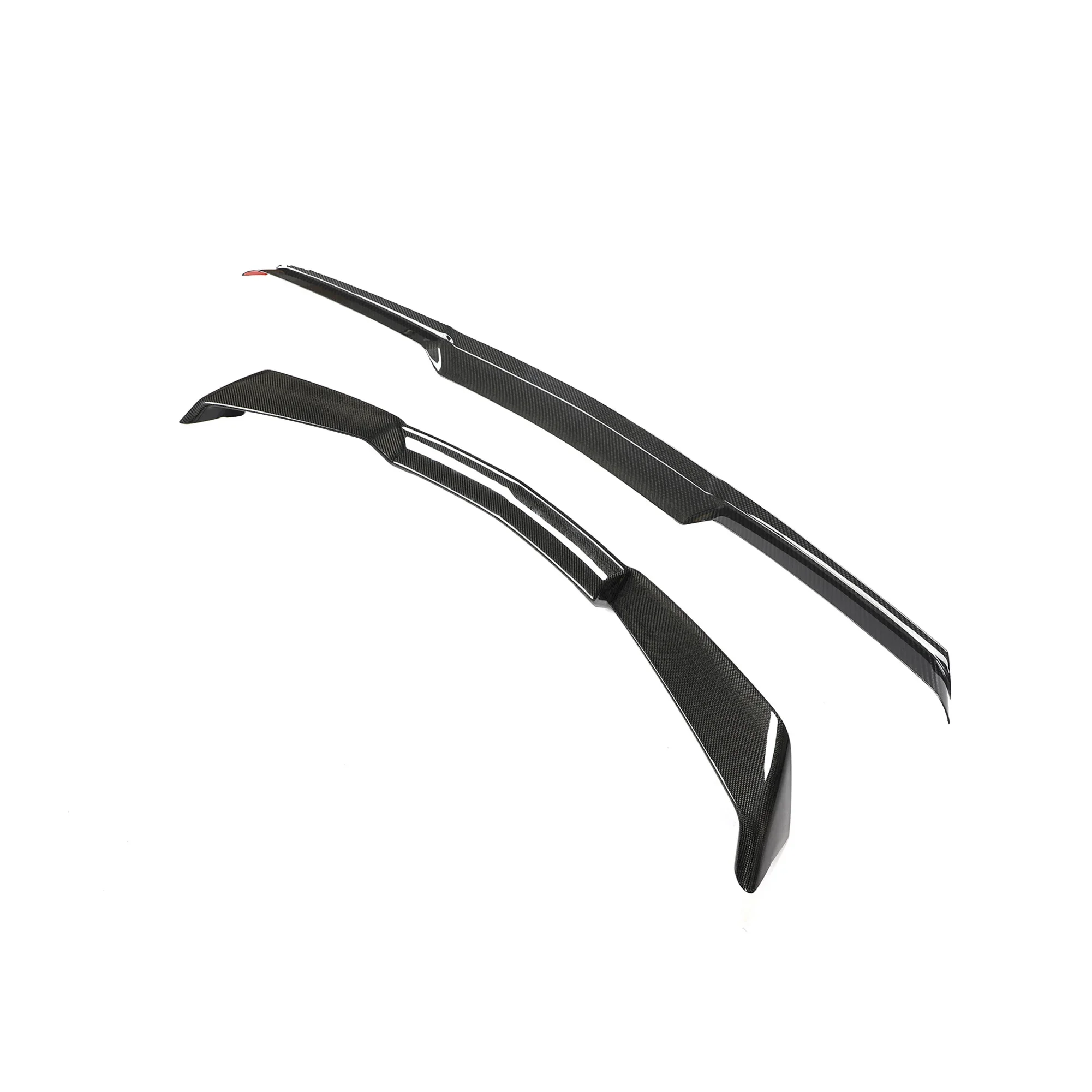 2pcs/set Carbon Fiber Rear Spoiler Lid High Tail Wing for Chevrolet Corvette C8 Stingray 2020-2021