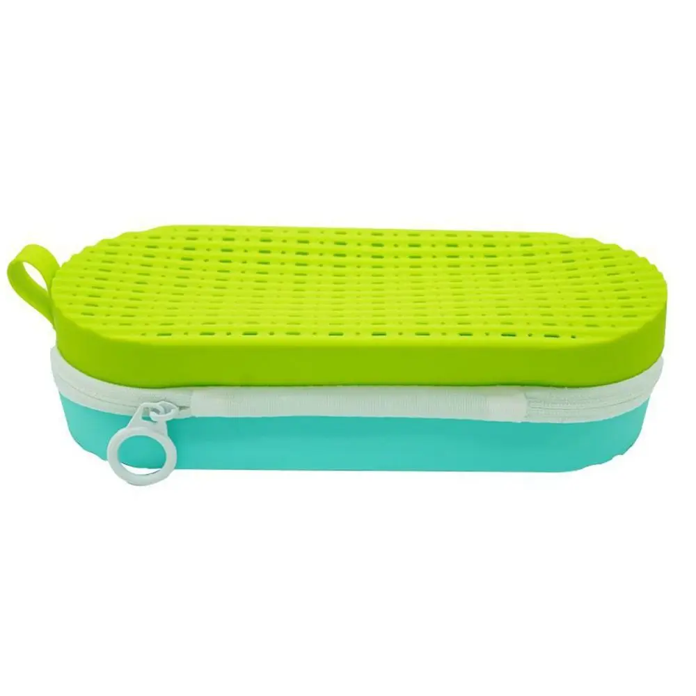 Caixa de armazenamento de óculos de natação de silicone capa protetora macia caso de óculos de leitura equipamento de natação respirável