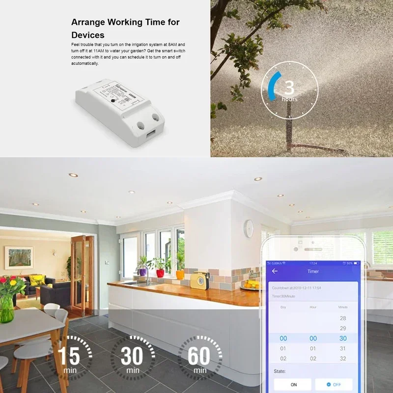 SONOFF Basic R2 / RFR2 433MHZ WIFI Smart Wall Switch Wireless Smart Home Automation Module Control Via Ewelink Alexa Google Home