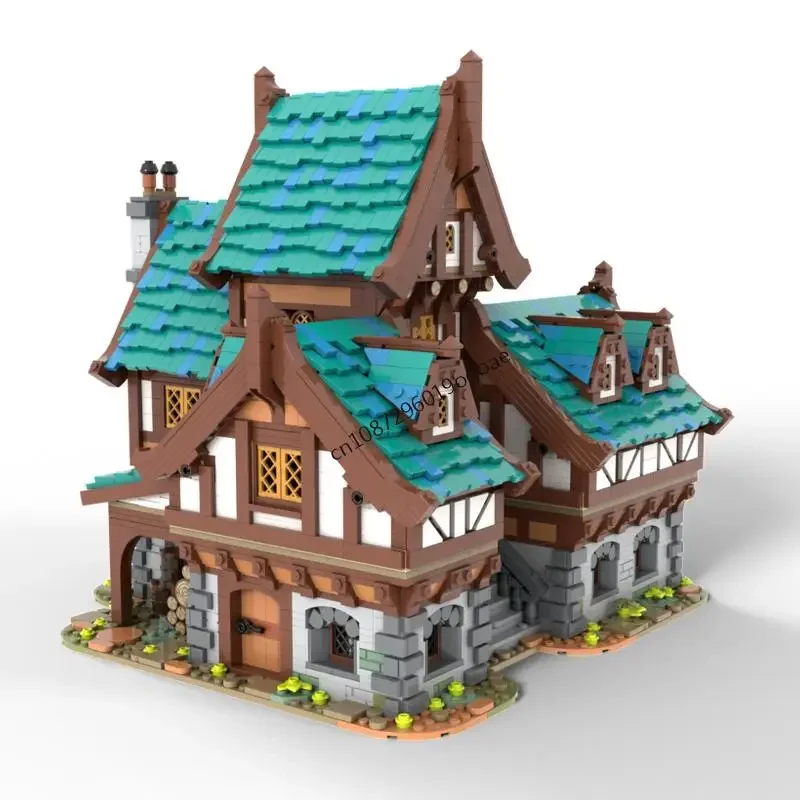 

New 5173Pcs Moc European Medieval Street View Drunken Dragon Tavern Model Diy Creative Ideas Toys Birthday Gifts Custom Puzzles