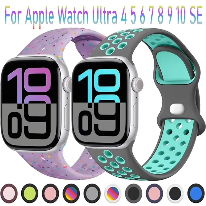 Pulseira de silicone para apple watch ultra2 49mm 10 9 8 7 6 5 4 se pulseira confortável iwatch 44mm 46mm 45mm 42mm 41mm 40mm