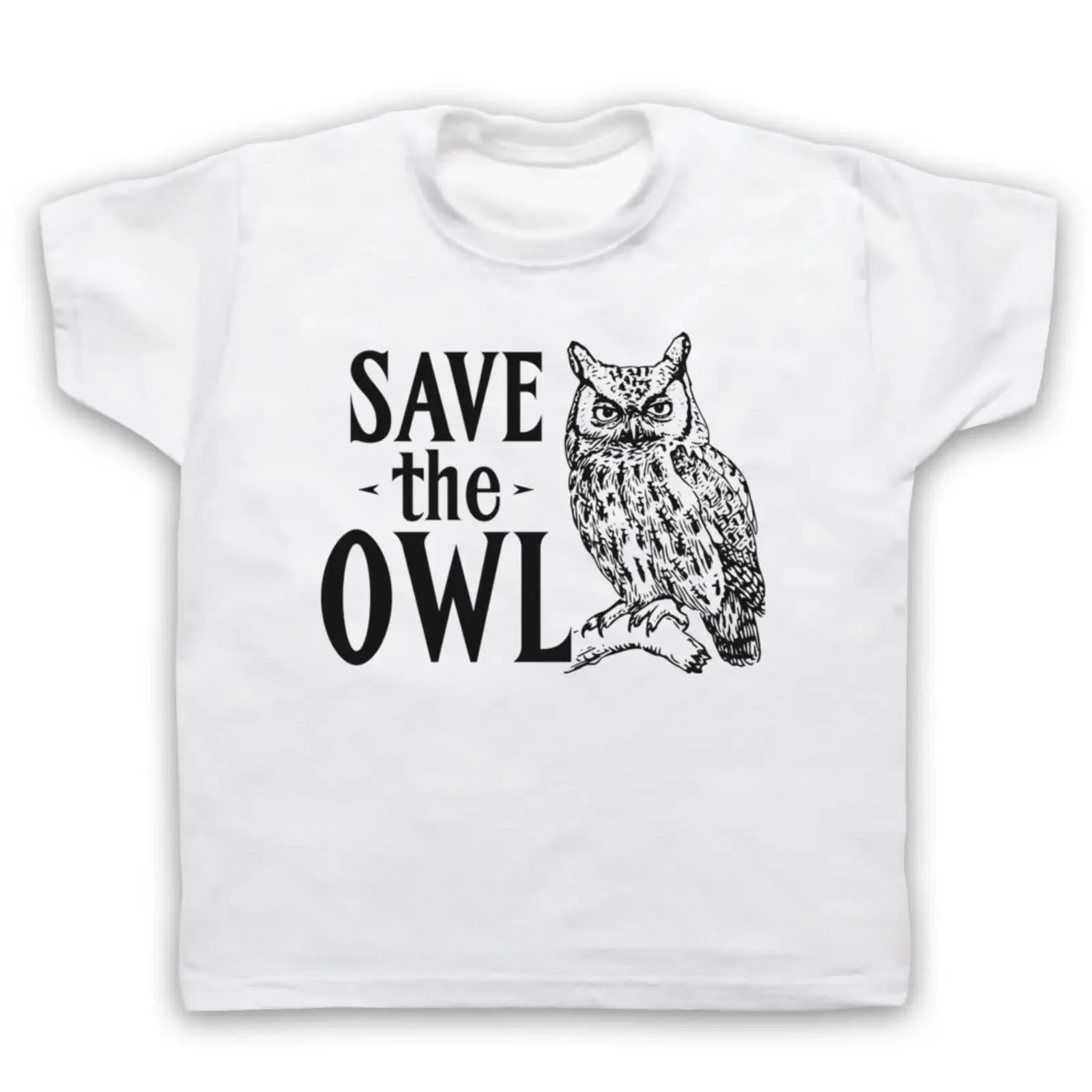 SAVE THE OWL TIERRECHTE PROTEST SPRUCH NIEDLICHER VOGEL KINDER T SHIRT vintage Washed Comfortable Stylish designer clothes