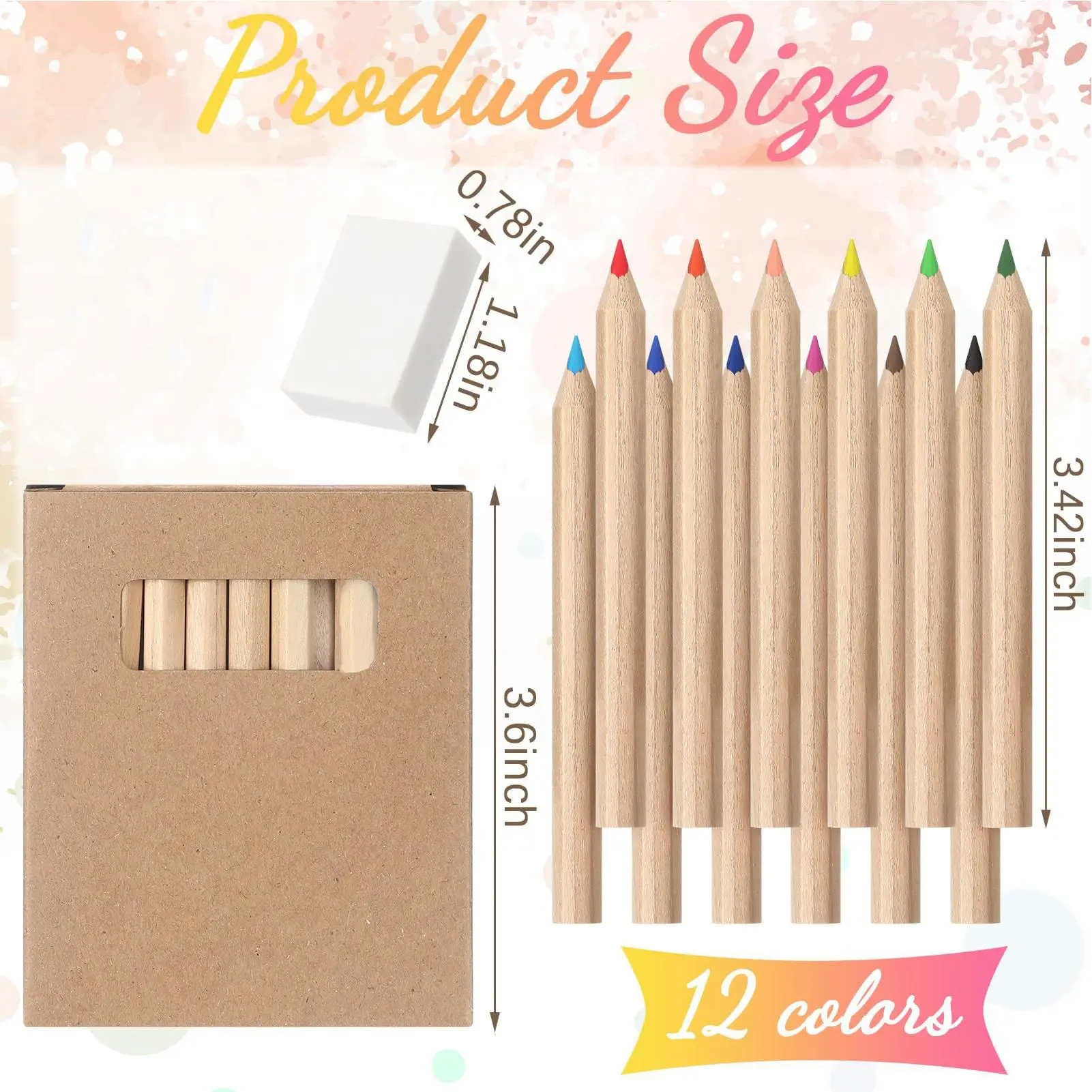 Kunst-Malstifte, 12 Farben, Kinderstifte, Heimschule, Schreibwaren, Bastelstifte, vielseitig einsetzbar, für Vorschulkinder, Anfänger, Mädchen