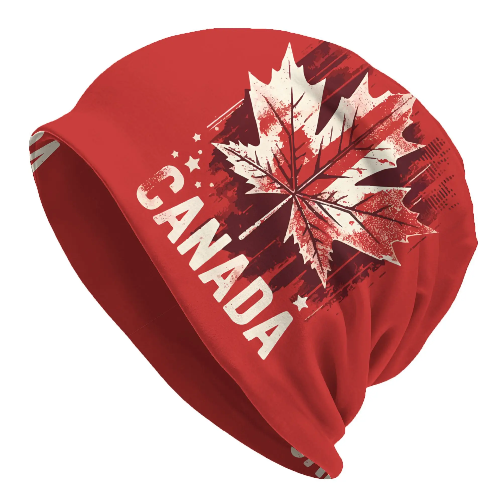 Maple Leaf Beanies Caps Hat Fashion Bonnet Hats Men 2D Print Design Unisex Headwear for Women Men Daily Outdoor Autumn Winter