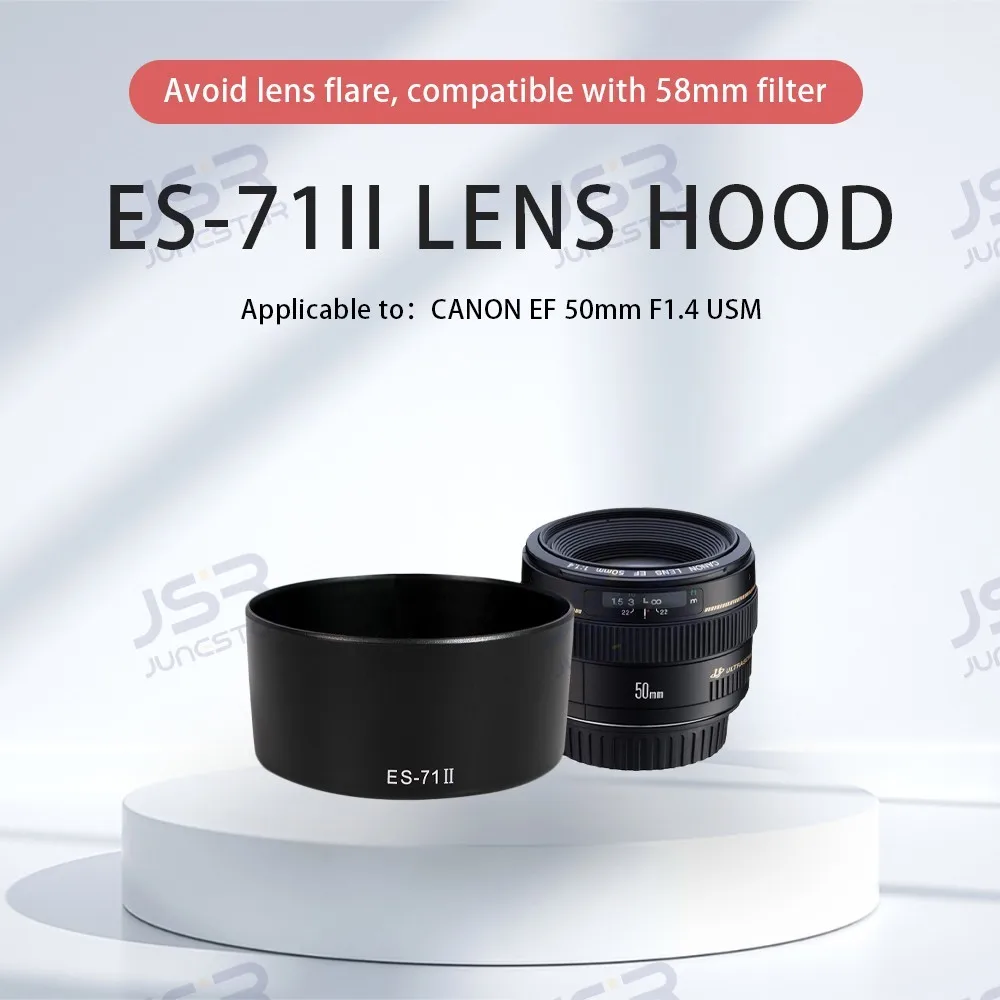 Suitable for Canon EF 50MM/1.4 USM light shield ES-71II mount lens cover standard portrait 58mm