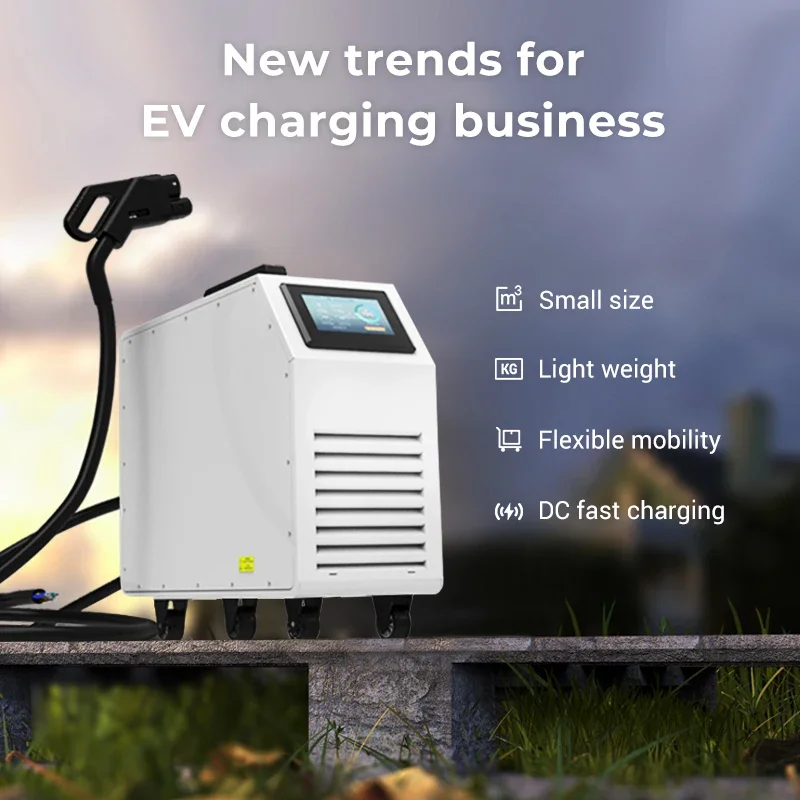 Fast movable CCS2 G/BT CHAdeMO 7kw 20kw 30kw 40kw dc portable ev charger for electric car