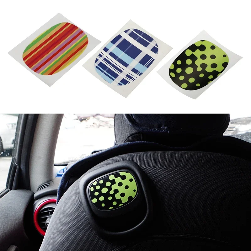 Car Seat Handle Sticker For Mini Cooper F55 F56 Union Jack Checkered Rainbow British 8 Colors Styles Decor Cover DIY Decoration