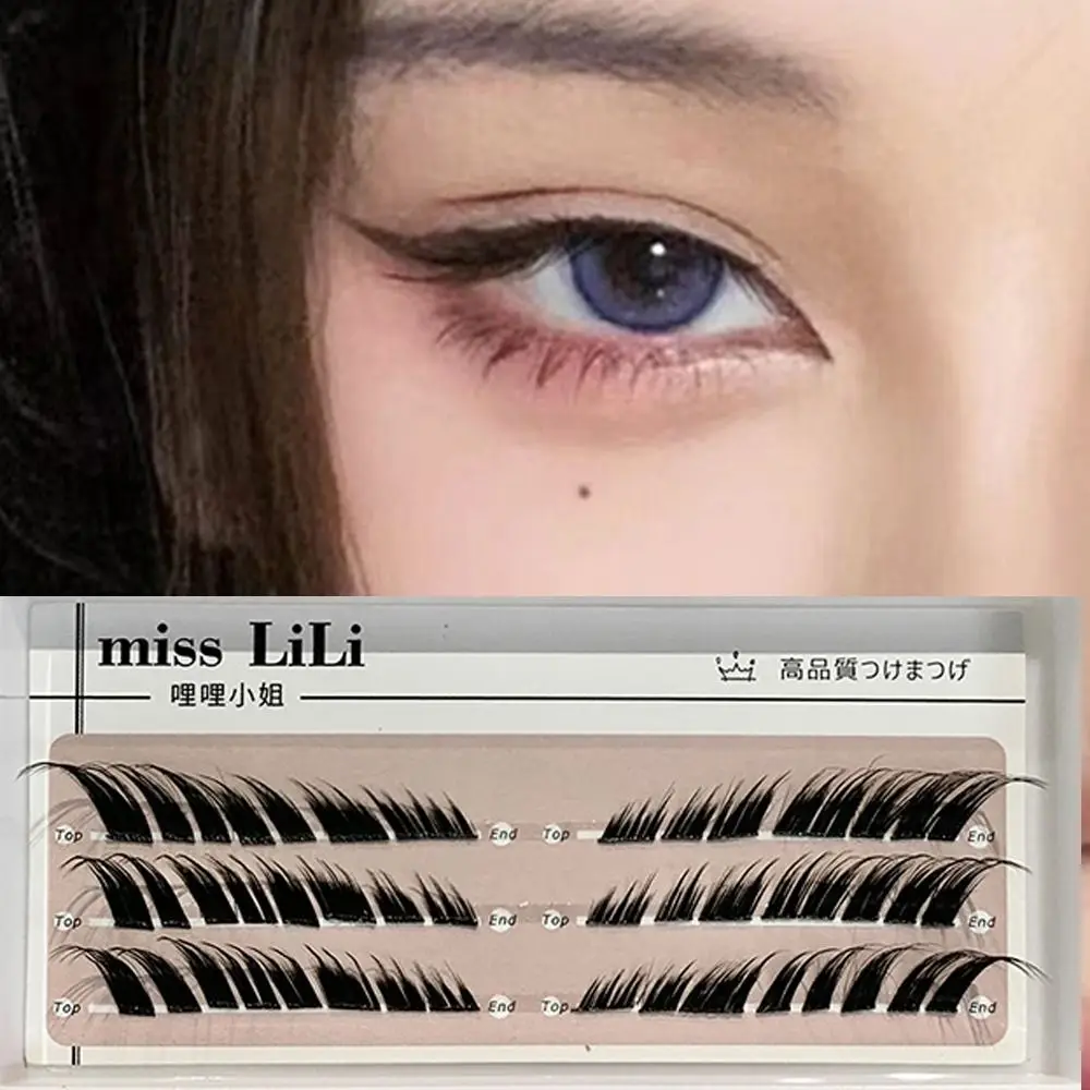 3D Fluffy False Eyelashes Handmade Individual Natural Segmented Lashes Fox Eye Effect Mink Single Cluster Eyelash Extension