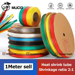 1Meter Heat-shrink Tubing Heat shrink tube Wire Repair Protector Cable Connector Insulation Sleeving Black Red Termoretractil