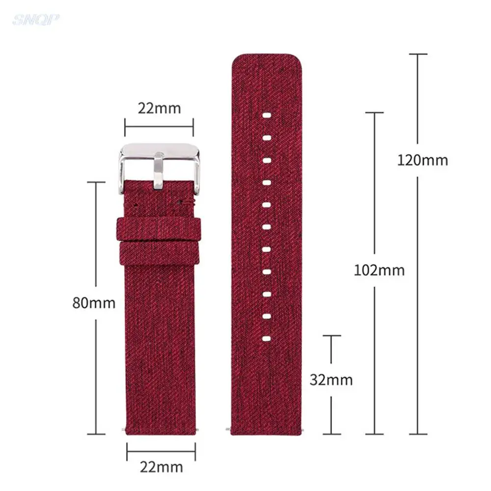 12mm 14mm 16mm 18mm 20mm 22mm Nylon Canvas Strap for Samsung Galaxy Watch 3 42mm 46mm Active 2 Gear S2 S3 Wrist Band Bracelet