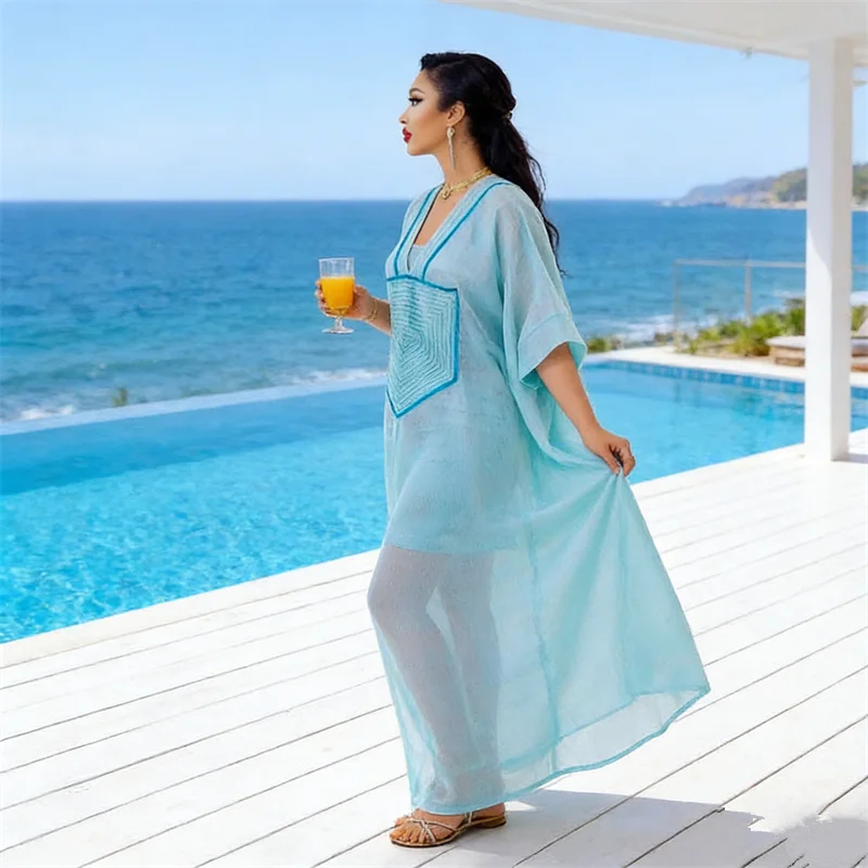 

2PCS African Dresses for Women Summer New Fashion Mesh Evening Party Dress Dashiki Ankara Boubou Robe Kaftan Morocco Caftan Gown