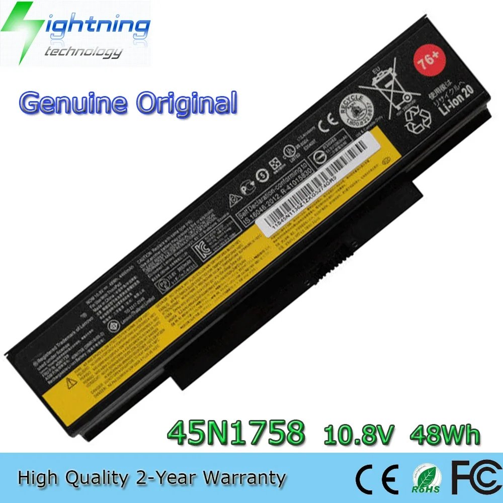 

New Genuine Original 45N1758 10.8V 48Wh Laptop Battery for Lenovo ThinkPad Edge E4430A E445 B440A E550 E550c E555 45N1759 etc