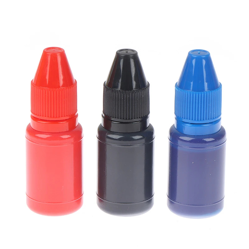 1pc 10ml Stempelkissen Flash Refill Schnell Trocknende Stempeln Tinte Lichtempfindliche Stempel Öl Geschenk Zubehör